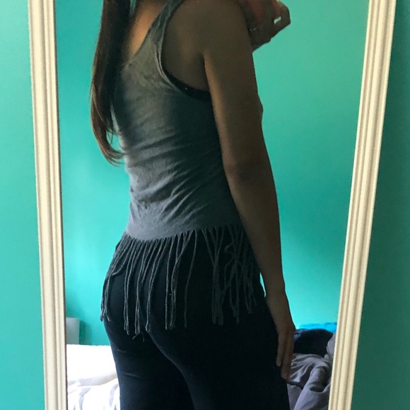 tank top with flare material on bottom - Picture 8 of 8